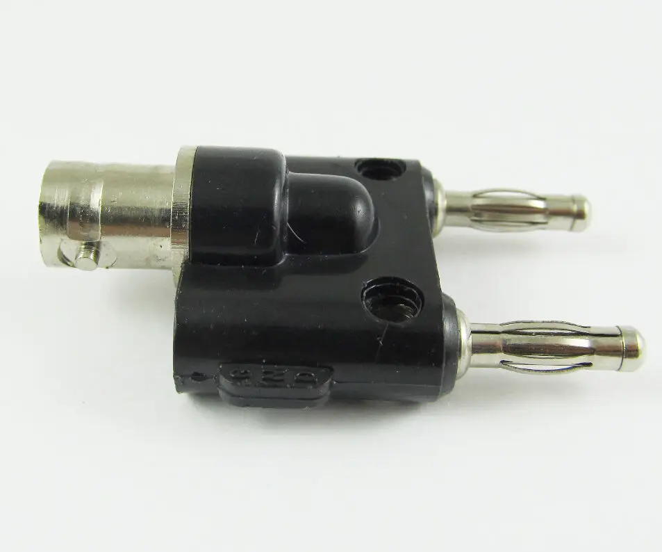 1pc BNC żeńskie gniazdo na podwójną wtyczka bananowa męski Adapter testowy 3/4"