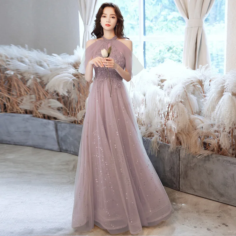 High-End Banquet Evening Dress Female 2022 New Aura Queen Luxury Atmosphere Fairy Dream Forest Long Temperament