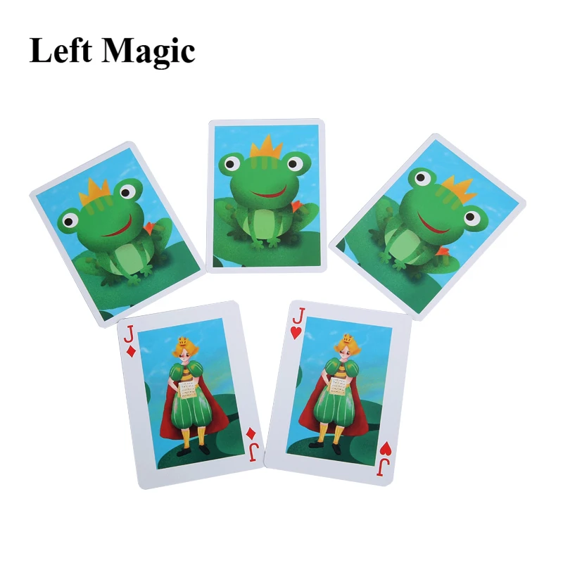 Frog To Prince Cards Magic Tricks Close Up Street Stage Magic Props  Illusion Accessories Gimmick Mentalism Comedy