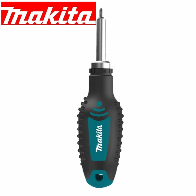 Makita – tournevis à cliquet magnétique semi-automatique, positif et négatif, antidérapant, manuel, D-58833