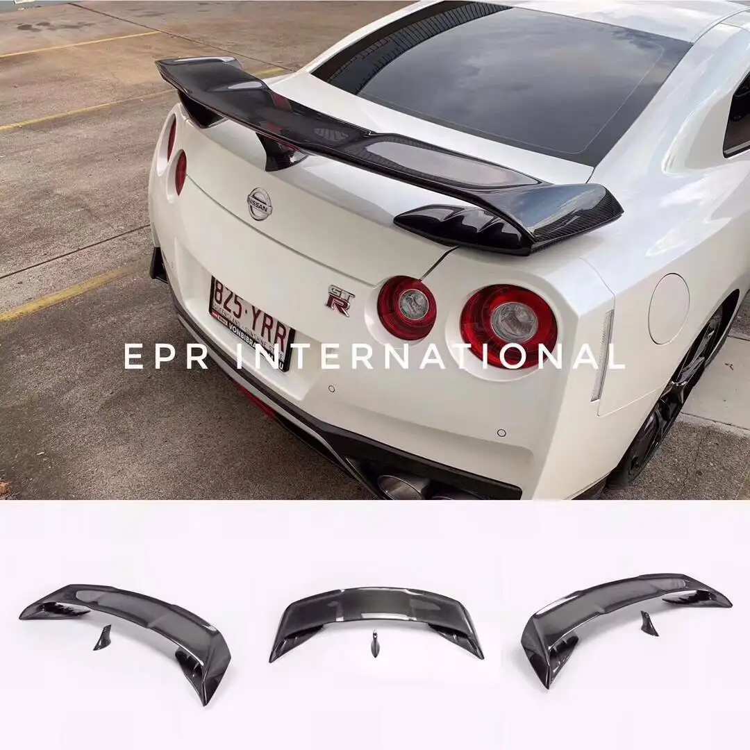 For Nissan GTR R35 MY17 2017 (Also Can Fit 09-16) Carbon Fiber VS Style Rear Trunk Spoiler Wing Lip Car Accessories Bodykits