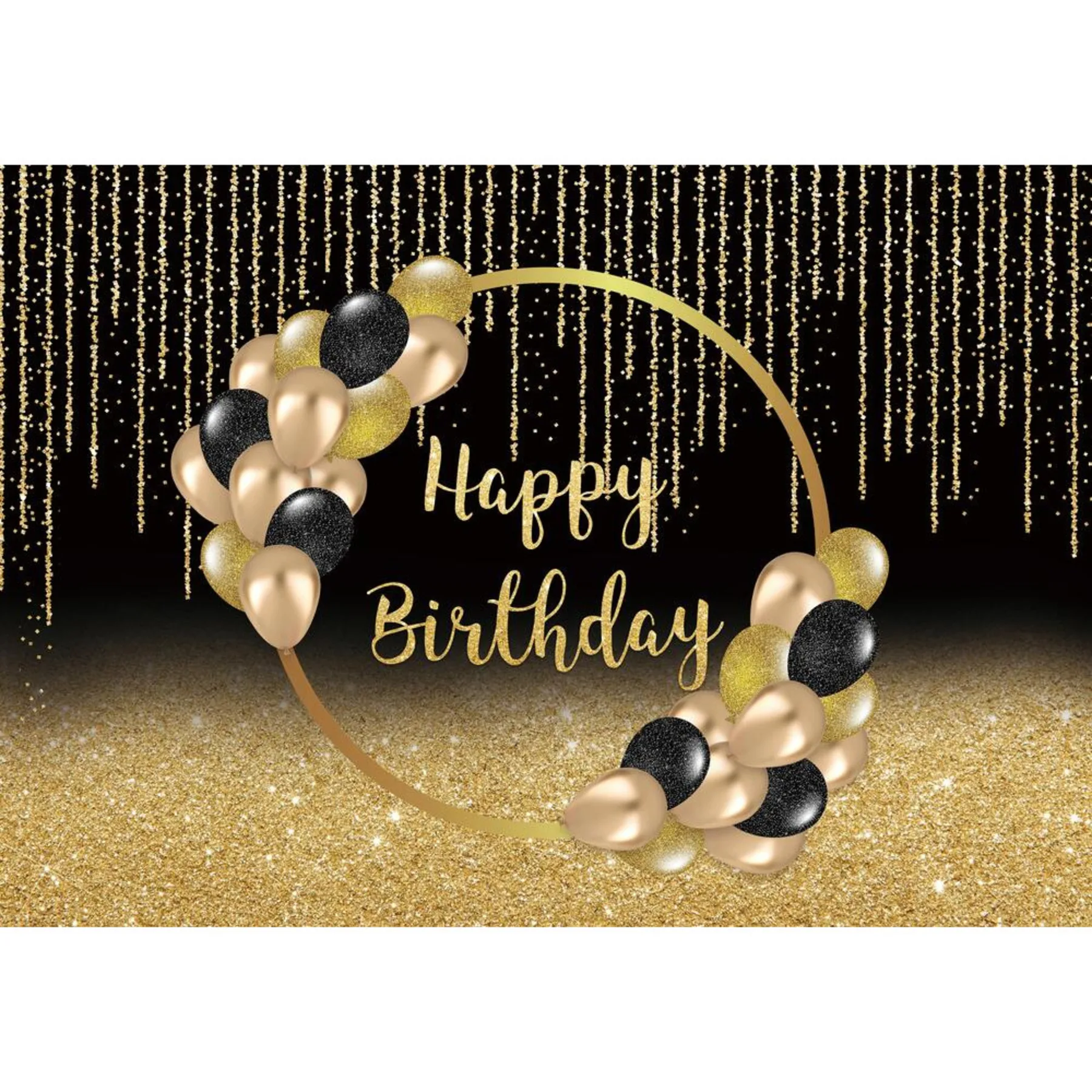 Allenjoy Baby Dusche Hochzeit Party Pailletten Hintergrund Goldene Shiny Glitter Ballon Glücklich Geburtstag Vinyl Hintergrund Photozone Decor