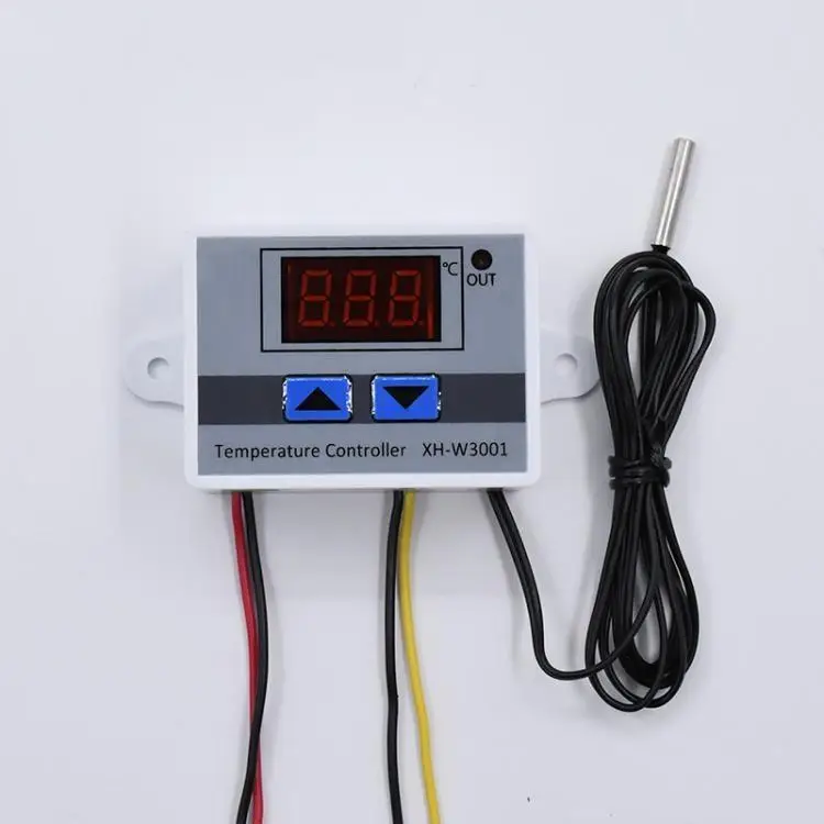 12V/ 24V/ 110V /220V W3001 Digital LED Temperature Controller 10A Thermostat Control Switch Probe XH-W3001