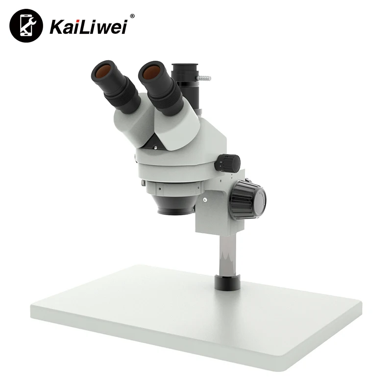 Imagem -04 - Kailiwei Large Platform Trinocular Stereo Microscópio Reparo do Telefone Móvel Inspeção Industrial