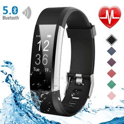 Braccialetto sportivo intelligente pedometro da uomo e da donna cardiofrequenzimetro Fitness Tracker Smartwatch Bluetooth per iOS android + BOX