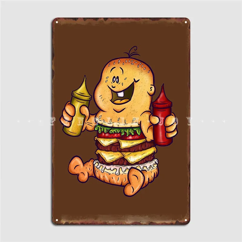 

Baby Burger Metal Plaque Poster Poster Home Vintage Pub Tin Sign Poster