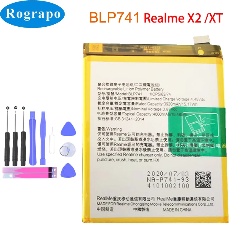 BLP693 BLP713 BLP721 BLP729 BLP731 BLP741 BLP757 Phone Battery For Oppo Realme C1 C2 C3 C3i 3 3i 5 5i 5S 6 6S Pro X X2 XT X Lite