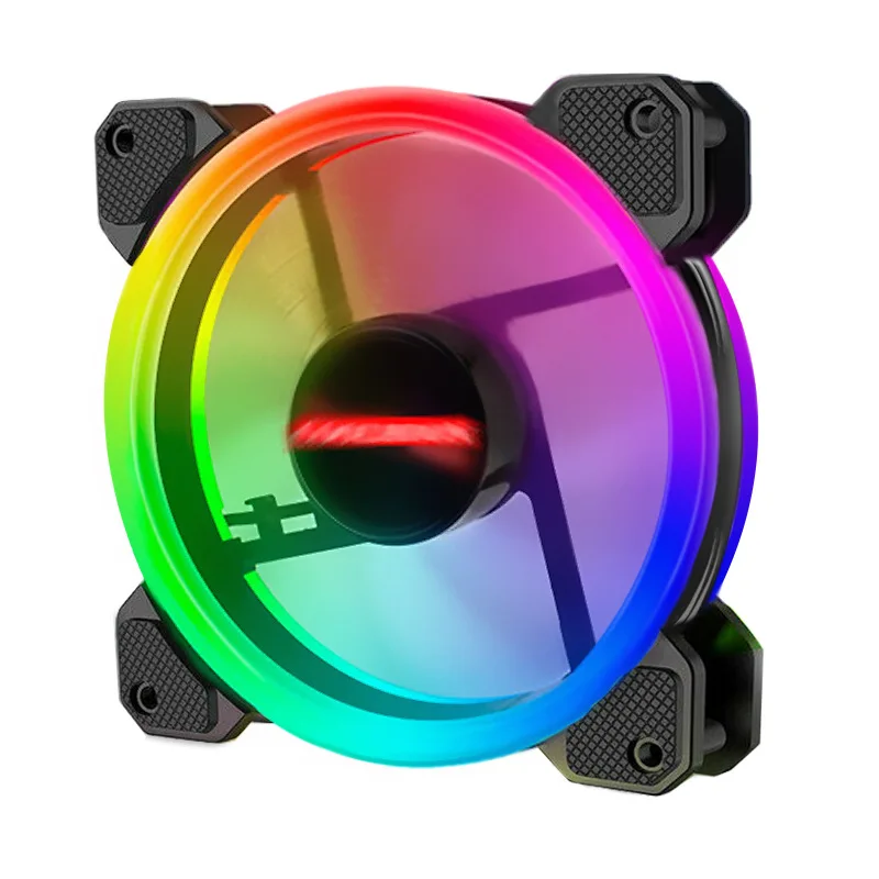 Ventola Coolmoon ventola di raffreddamento per PC ventola RGB con telecomando IR silenzioso custodia per Computer dispositivo di raffreddamento CPU e radiatore componenti del Computer ventola da 120mm