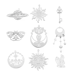 5pcs/lot 316 Stainless Steel Om Yoga Buddha DIY Earring Pendant Wholesale Sun Jewelry Charm Flower Custom Mushroom Moth