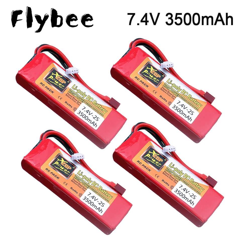 Upgrade 2s 7.4V 3500mAh Lipo battery For Wltoys 144001 Car Rechargable Battery for Wltoys 124017 104001 12428 RC Car Parts 5Pcs