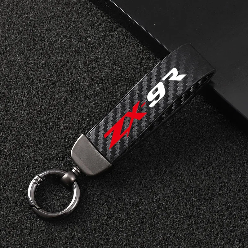 Carbon fiber motorcycle key chain key ring For KAWASAKI ZX9R ZX-9R Motorcycle Accessories