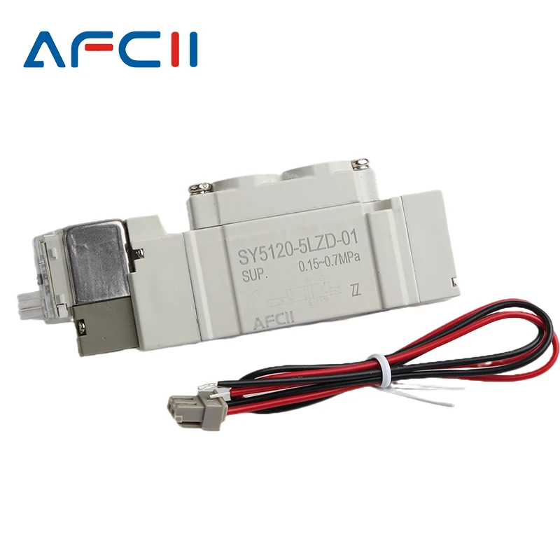 SY3120 SY5120 SY7120 4LZD 5LZD 6LZD High Quality SMC Type Pneumatic Control Solenoid Valve 5 port 2 Solenoid Valve SY5120 Valve