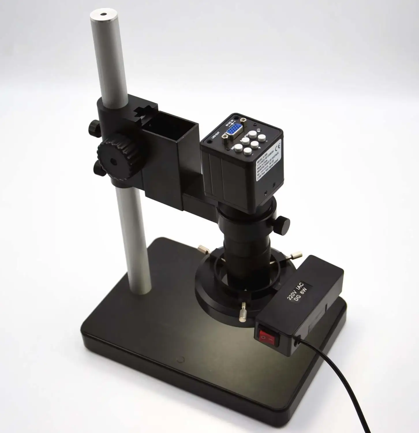 Industrial digital microscope mobile phone maintenance magnifier VGA electron microscope with 19 inch HD display