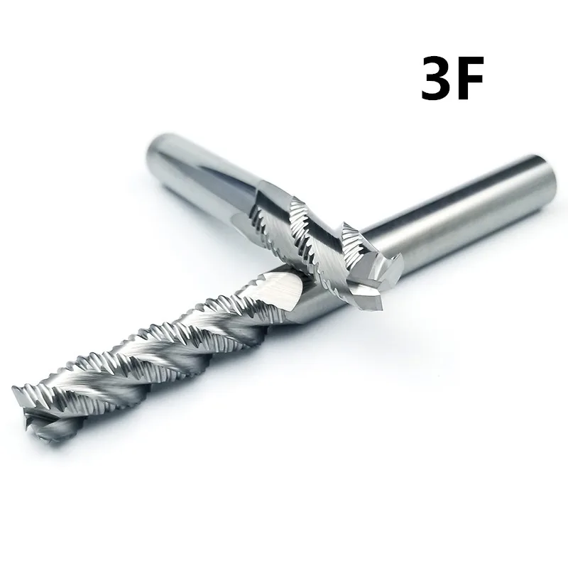 HRC55 3 Flute blade aluminum rough milling cutter 3mm 4mm 5mm 6mm 8mm 10mm 12mm 4F carbide Milling tools Roughing End Mill tool