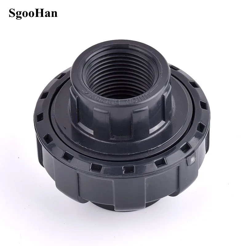 1pc I.D 20-63mm UPVC Pipe Single Female Thread Union Direct Plastic Water Supply Pipe Connector Garden Irrigation Fitings