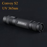 Convoy S2 UV 365nm Flashlight EDC Torch UV Mini Light Linterna LED Lanterna Ultraviolet Ultra Violet Light 18650 Flashlight