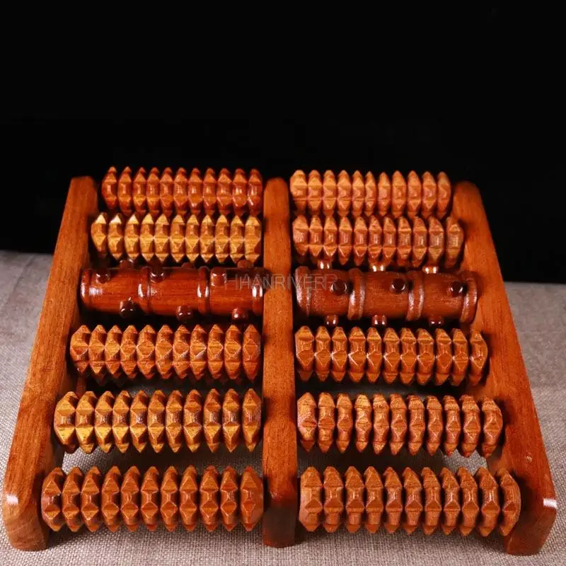 Mahogany wood foot roller massager foot rub foot massage roller of roller