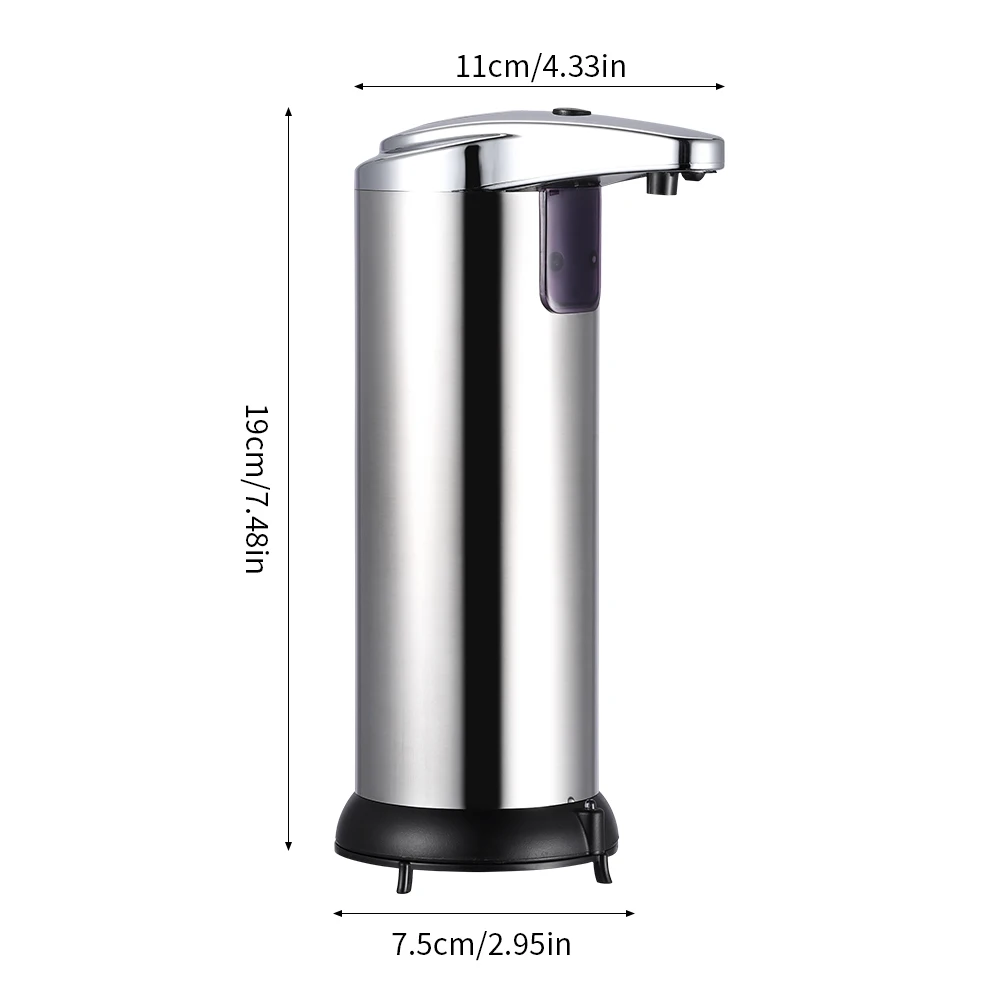 Liquid Soap Dispenser 250Ml Automatic Intelligent Sensor Induction Touchless ABS Hand Washing Dispensers for Kitchen Bathroom