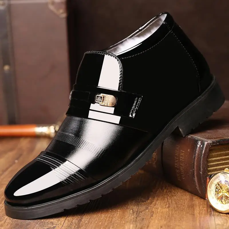 Luxury Brand Men Winter snow Boots Warm Thicken Men\'s Ankle Boots bot Fashion Male Business Office Formal Leather safety Shoes