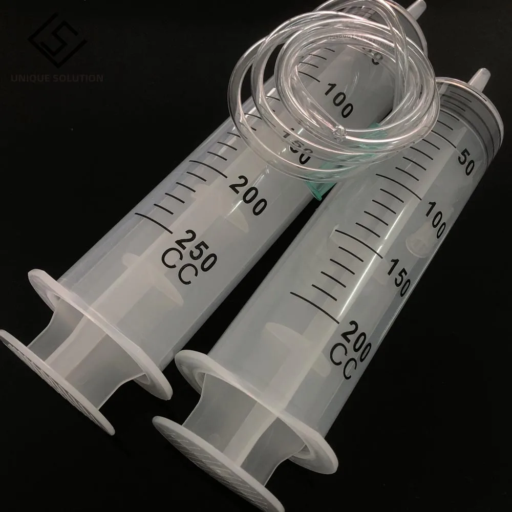 1PC 200ml 250ml Large Capacity Syringe Reusable Pump Oil Measuring With 1m Silicone Tube Hot Free Shipping