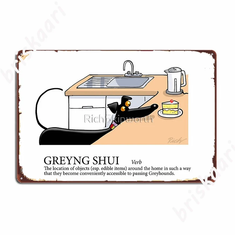 Greyhound Glossary Greyng Shui Metal Plaque Poster Plaques Wall Custom Cinema Living Room Tin Sign Poster