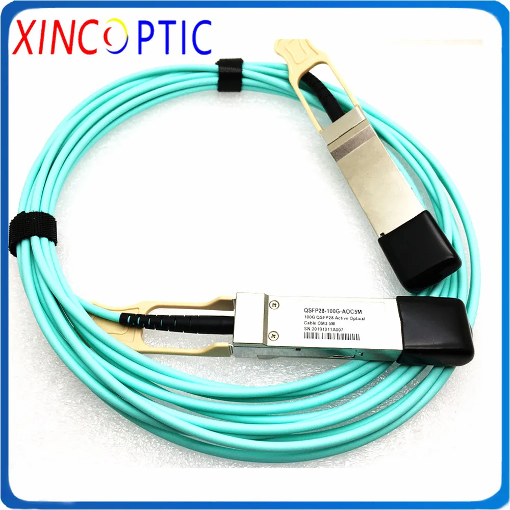 

100G QSFP28 AOC OM3 5Meters Active Optic Cable,5m (16ft) Brocade Compatible Active Optical