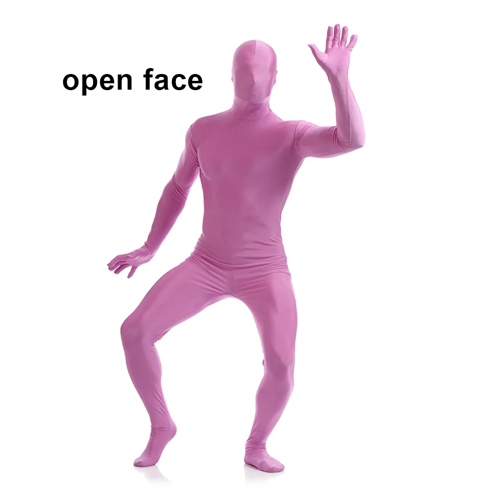 Traje Rosa Joji Zentai para adultos, Catsuit DE CARA abierta, Disfraces de Halloween, mono personalizado para escenario, Ropa de baile