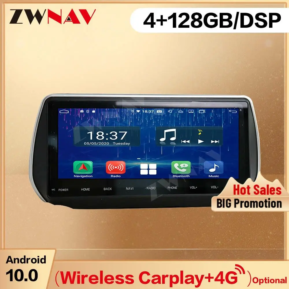 128G Carplay 2 Din For Hyundai IX45 Santa Fe 2018 Android 10 Screen Player Car Audio Radio GPS Navigation Head Unit Auto Stereo