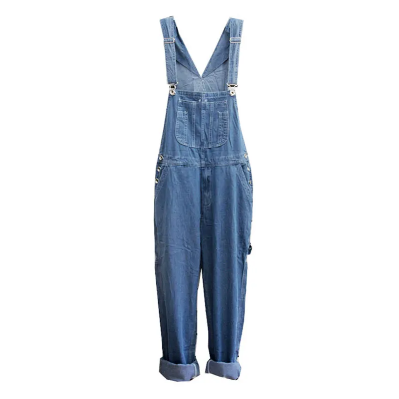 

Spring Men Bib Loose Overalls Jeans Huge Straight Denim Jumpsuits Fashion Cargo Pants Hip Hop Trousers Plus Large Size 28 - 50