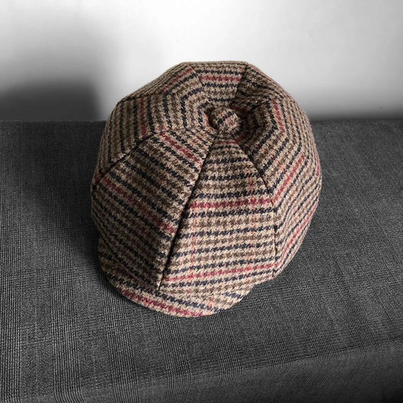 2020 New Newsboy Cap Lattice Beret Hat Men Women Hat Tweed Gatsby Octagonal Herringbone Vintage Ivy Hats BLM230