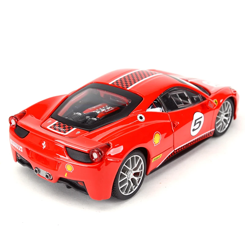 Bburago 1:24 Ferrari 458 Challenge Sports Car Static Die Cast Vehicles Collectible Model Car Toys