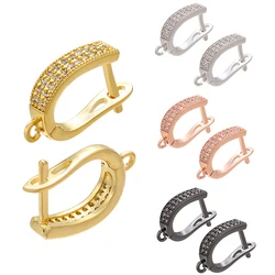 ZHUKOU-pendientes de cristal de 12x18mm, accesorios para pendientes, fabricación de joyas, pendientes de borlas hechos a mano, modelo al por mayor: VE122
