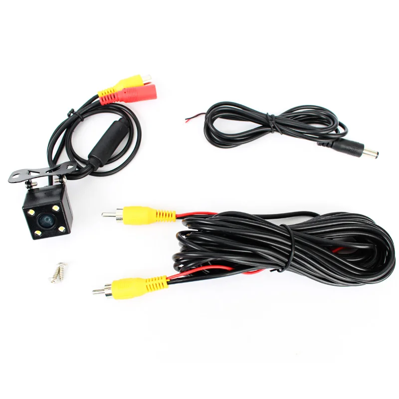 Universal Waterproof Rear View Camera Wide Angle Car Back Reverse Camera CCD 4 LED Light Night Vision Parking Assistance Camera