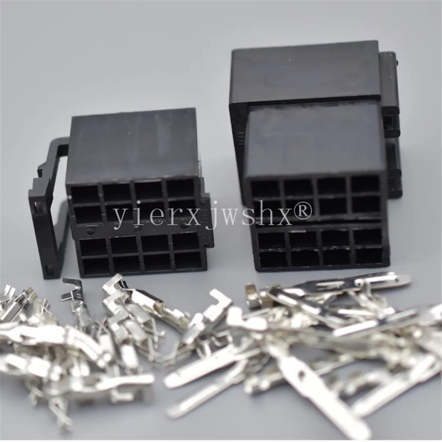 Yierxjwshx 1 مجموعات 16 دبوس 3.5 مللي متر السيارات الصوت كابل المقبس السيارات ISO سلك التوصيل أنثى ذكر موصل لفولكس واجن