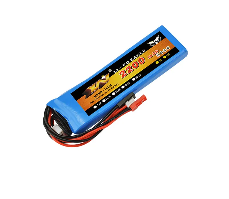 2S 7.4V 2200mah Lipo Battery 8C JST Plug Connector for Futaba T6J T8FG 12FG Walkera DEVO 7 RC Radio Remote Control Transmitter