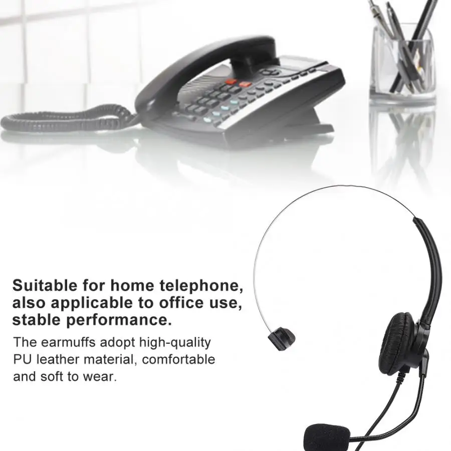 The New Headset Phone Mono Headset Landline Phone Headset With Microphone Homeearplugs Wired Headset Handle Game