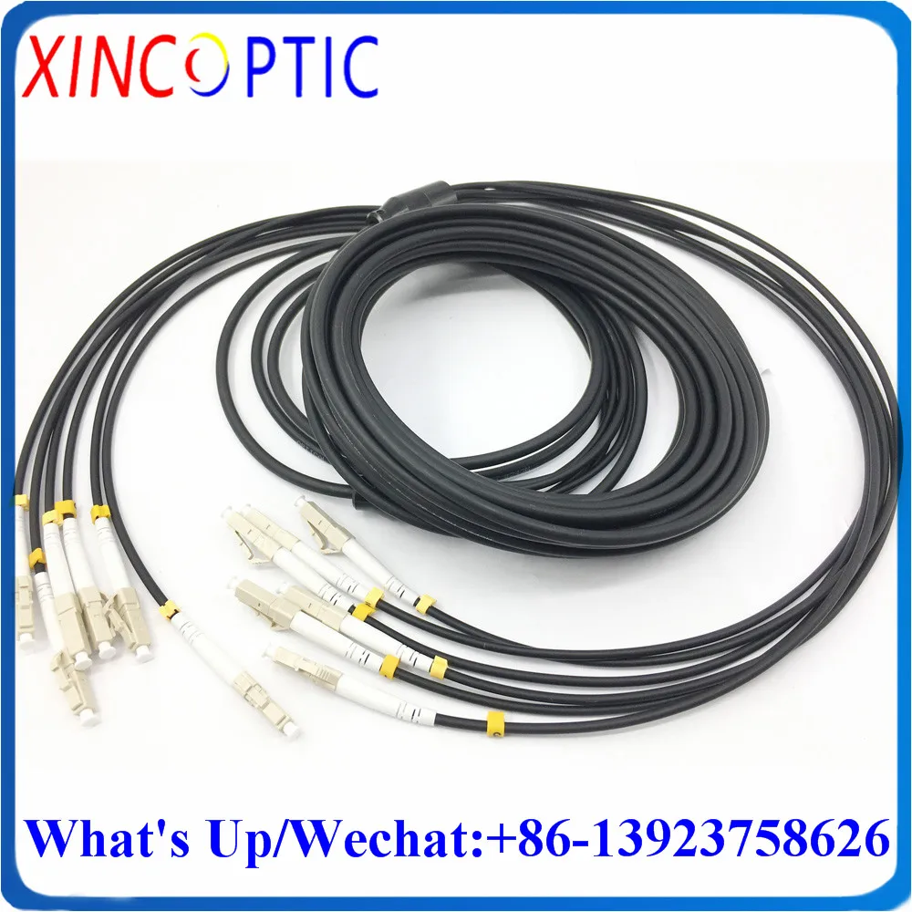 

10Meters,6C,MM,62.5/125 Outdoor Armored LSZH TPU Black Jacket,4.5mm,10M,LC/PC-LC/ST/FC/SC Outdoo rArmored Fiber Optic Patch Cord