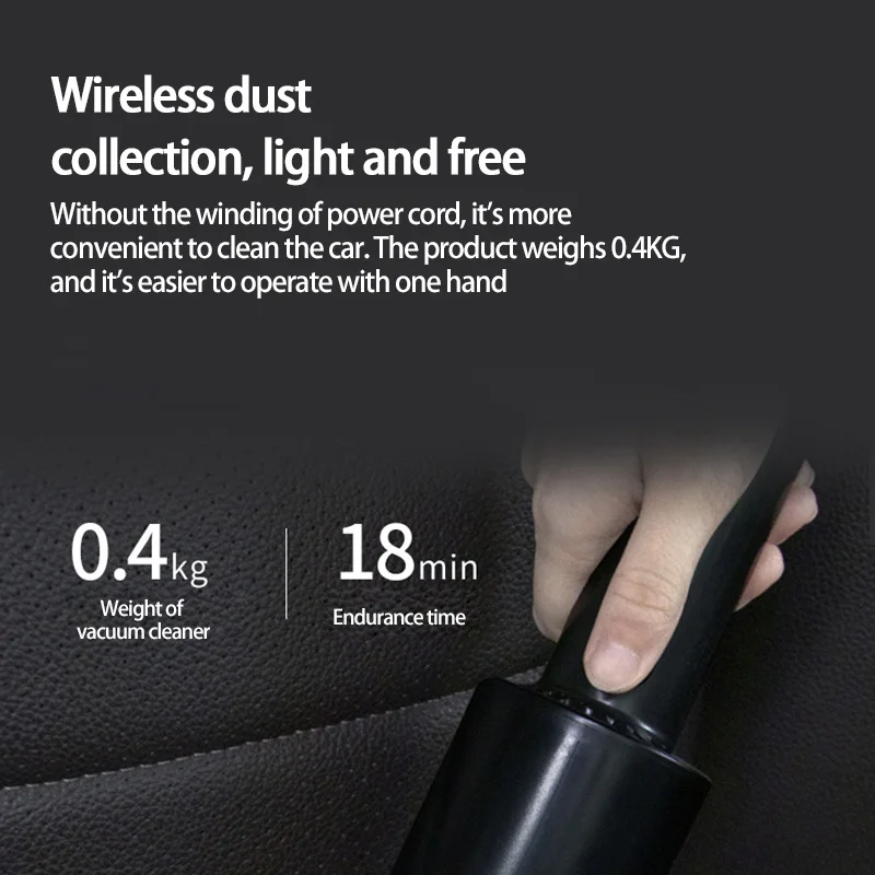 Wire/Wireless Car Vacuum Cleaner High Power Wet/ Powerful Suction Handheld Home & Car Dual Use Mini Vacuum Cleaner