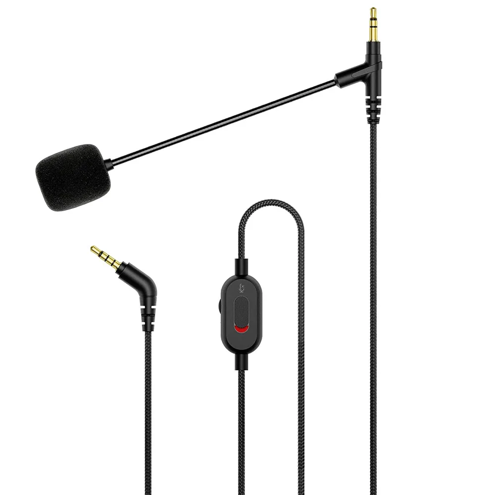 POYATU For Skullcandy Hesh 2 Hesh3 Crusher Grind Wireless Headphone Audio ClearSpeak Universal Cable With Boom Microphone Cords