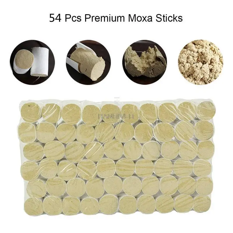 Smokeless and Anti-Scald Moxa Set Moxibustion Box Moxa Mini Cone Rolls Stick Acupuncture Massage Burner Holder Device