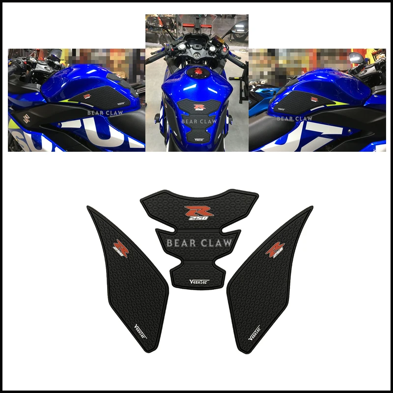 High quality Motorcycle Tank Traction Side Pad Gas Fuel Knee Grip Decal For SUZUKI GSX-250R GSX250R GSX 250R One set 17-24