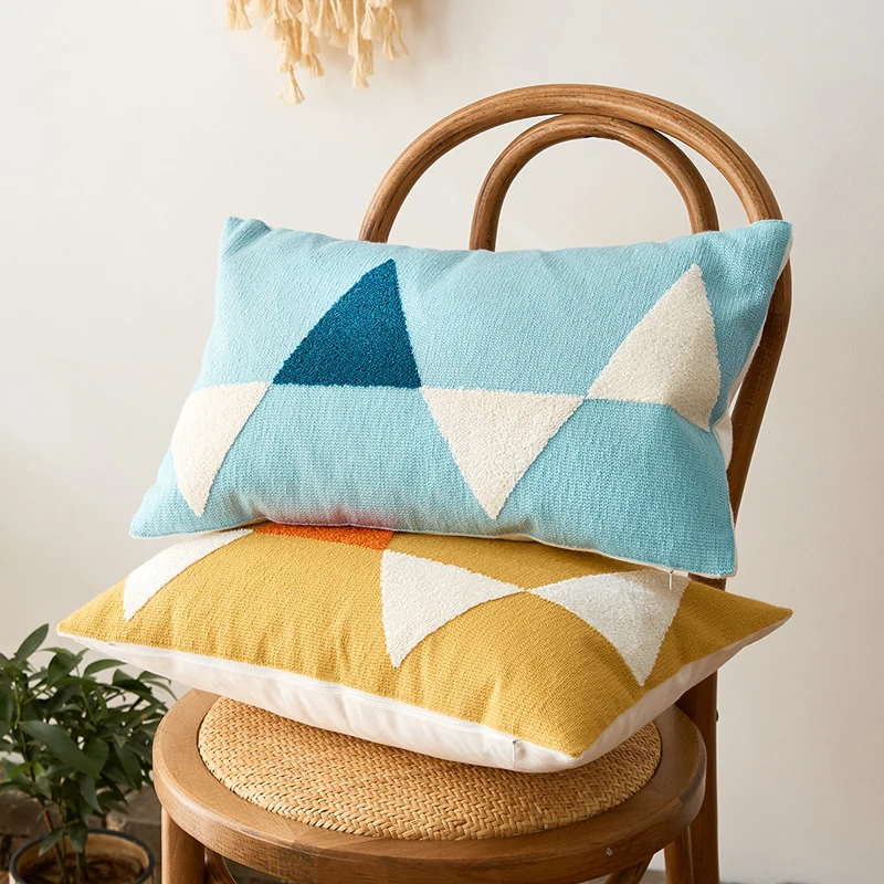 Cushion Cover 30x50cm Abrstract Gometric Rectangle Pillow Cover Soft Cozy Home Decoration for living room Kids Room Color Block