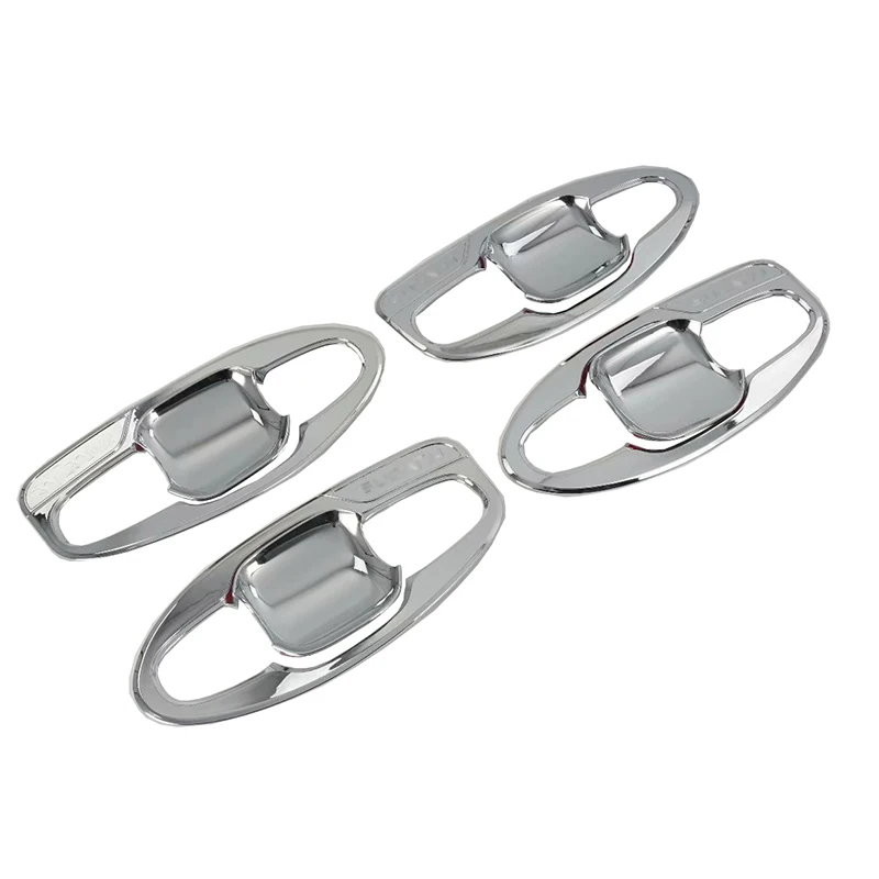 ABS Chrome Door Handle Cover Trims Decoration For Subaru Forester SK 2018 2019 Fifth Generation  Auto Exterior Accessories