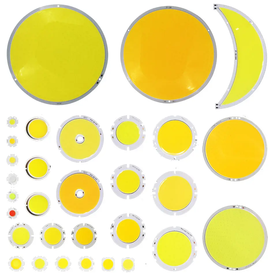 COOLEEON DC Round LED COB Chip On Board 5W 10W 20W 30W 50W 200W Circular Light Source Warm Natural Cold White LED Bulb Lamp DIY