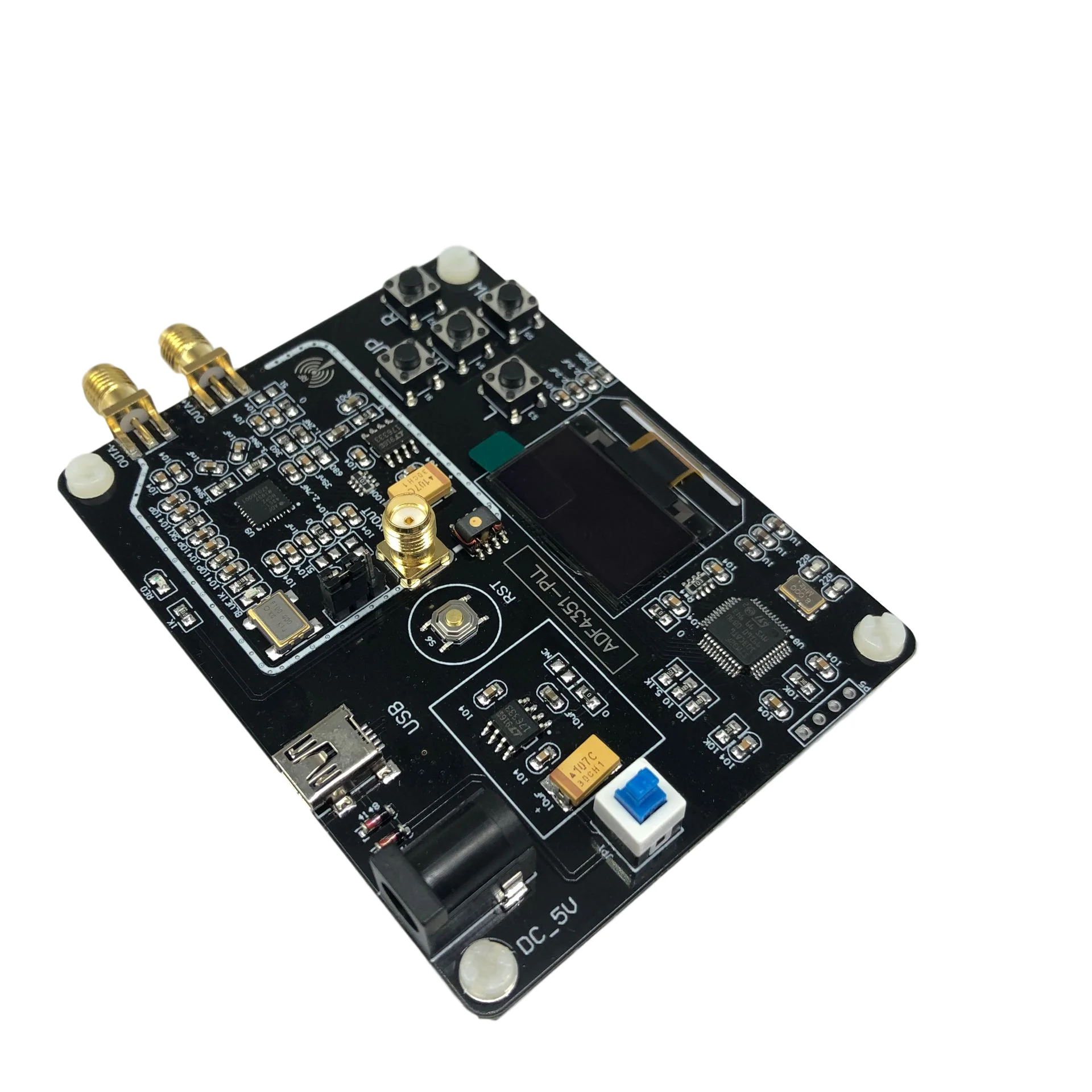 ADF4351 OLED لوحة تطوير العرض RF المهنية 35M-4.4G وحدة مولد إشارة دقيقة منفذ USB تردد المزج