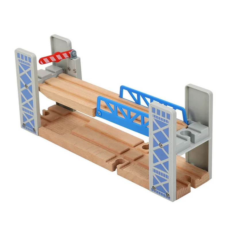 Wooden Train Track Accessories Wood Railway Track Train Station Bridge Tunnel Compatible All Brands Wooden Track Toys