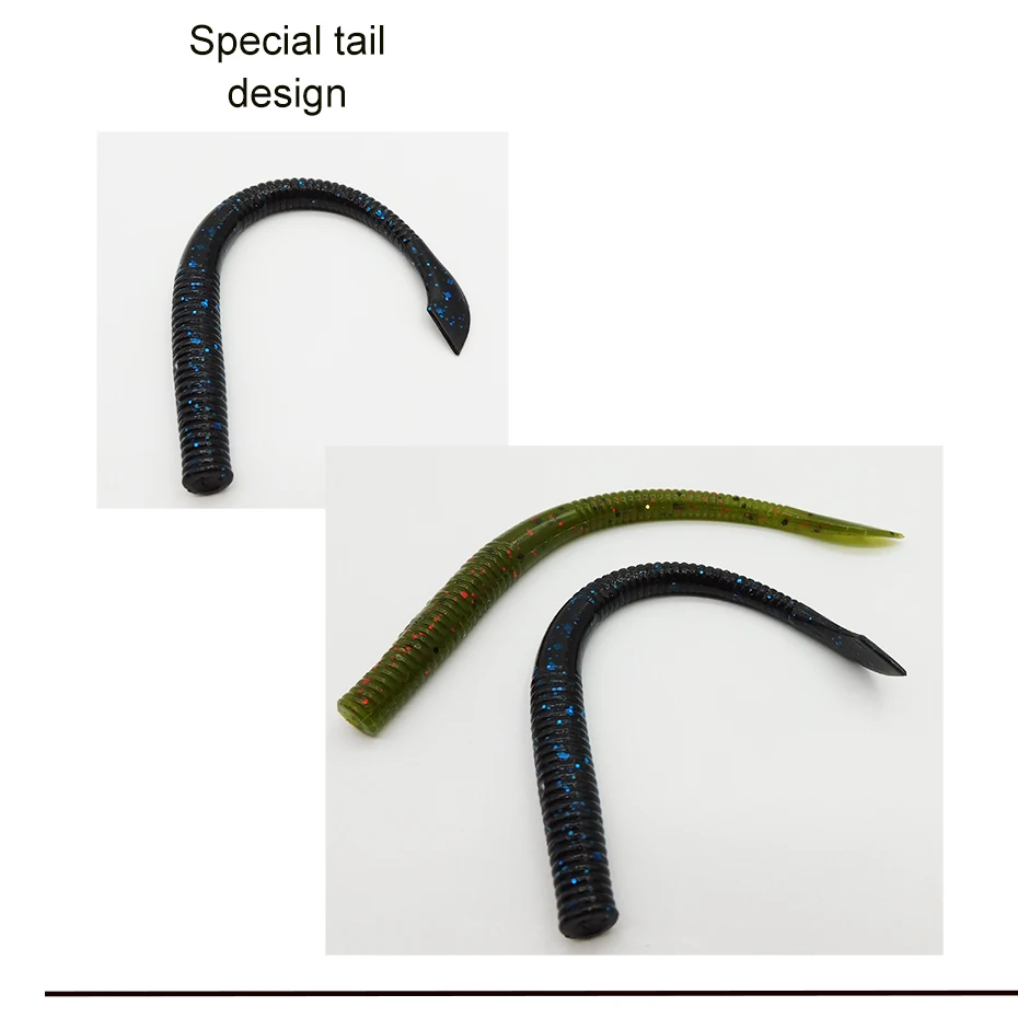 ESFISHING Soft Baits Worm Lures Cutty 100mm 10pcs 2.9g Fishing Lure Crankbait Fishing Trout Pike Catfish Pesca Artificial