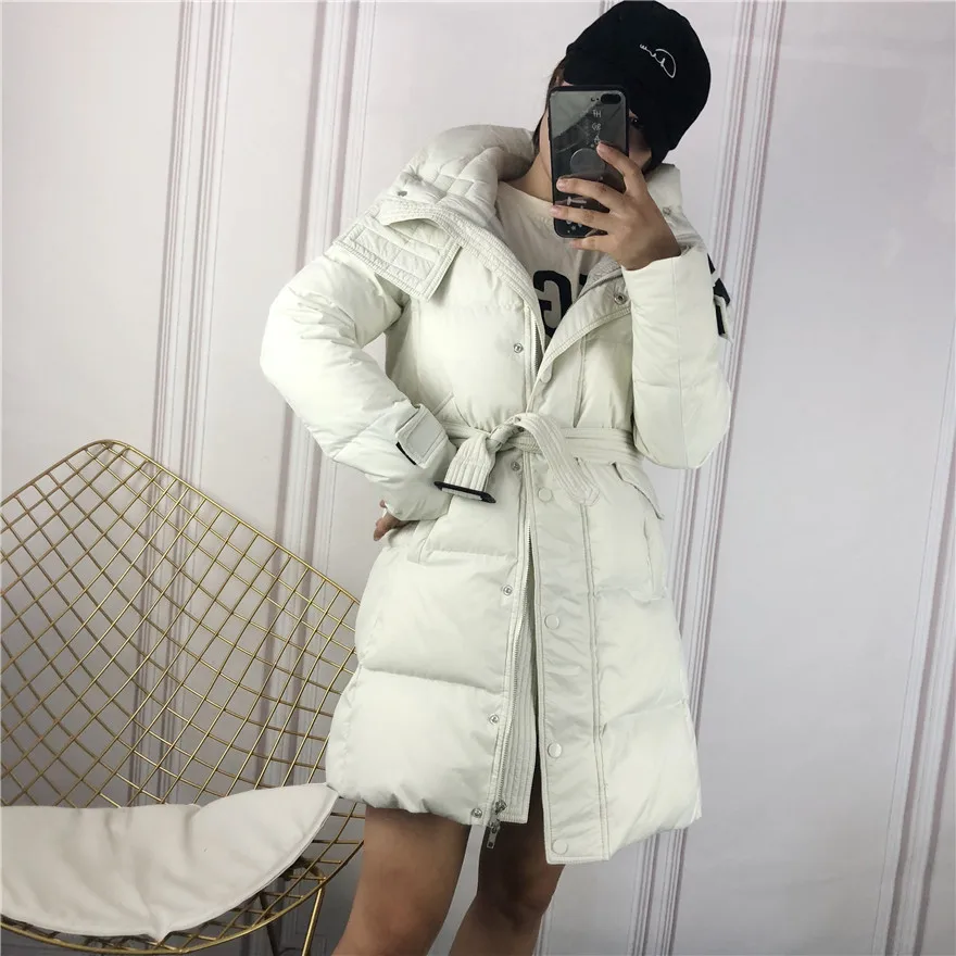 Cappotto invernale donna 90% piumino d'anatra donna coreano caldo vera pelliccia di procione con cappuccio Parka Doudoune Femme Hiver LW2010