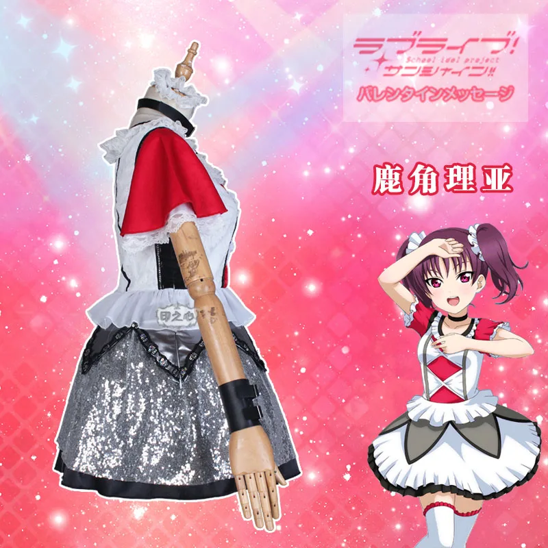 Anime LoveLive! Sunshine!! Kazuno Leah Cosplay Costume Saint Snow Paillette Skirt Role Play Clothing High-End Custom Make