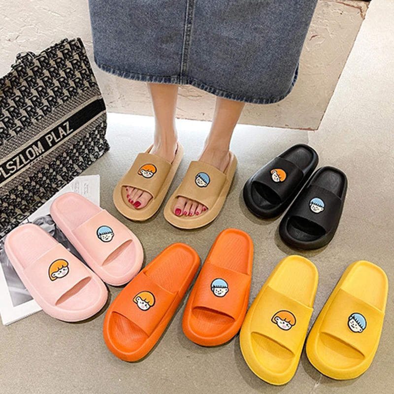 Large Size Bathroom Slippers, Women's Summer Thick-Soled Large Size Slippers, Men's Home Bathroom Sandals in Sizes 36-45